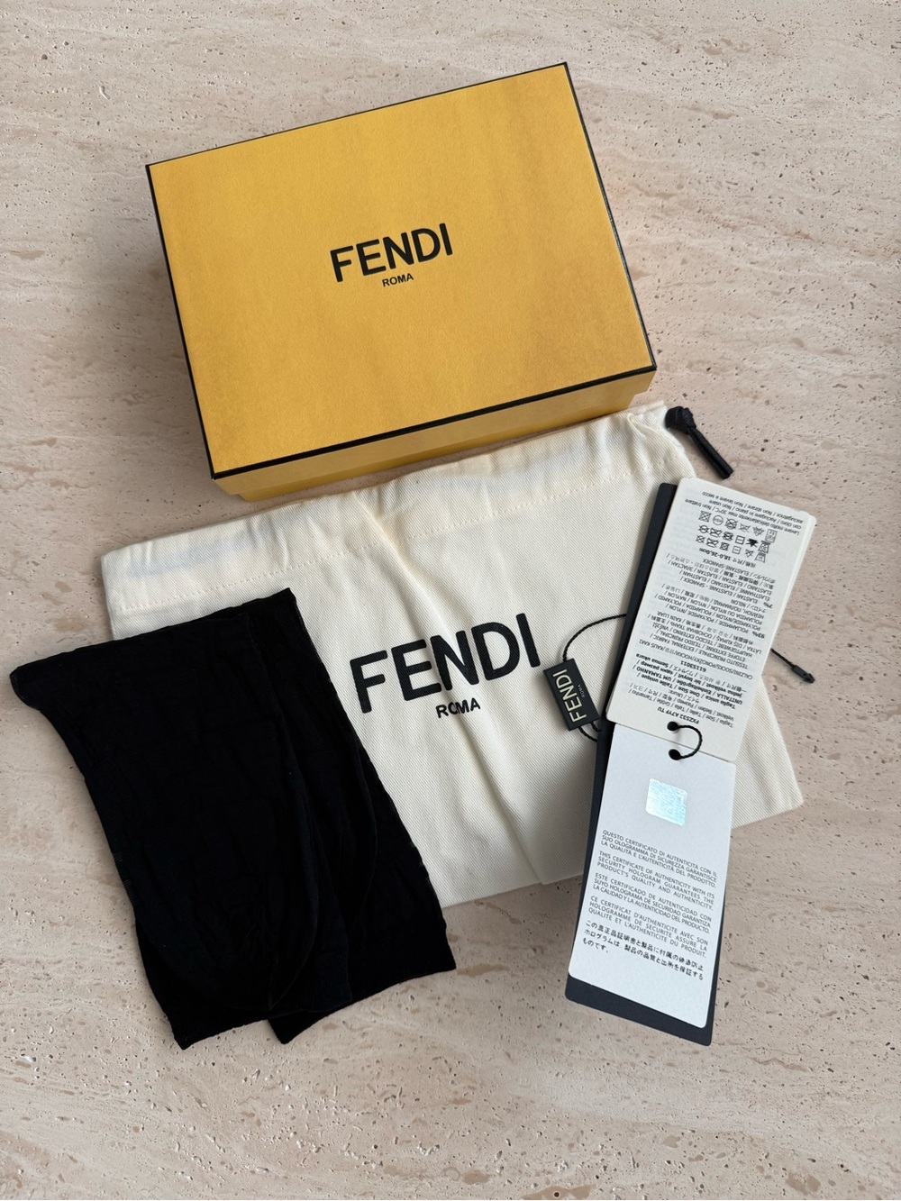 NWT FENDI  DOUBLE F LOGO CREW  SOCKS - Picture 6 of 12